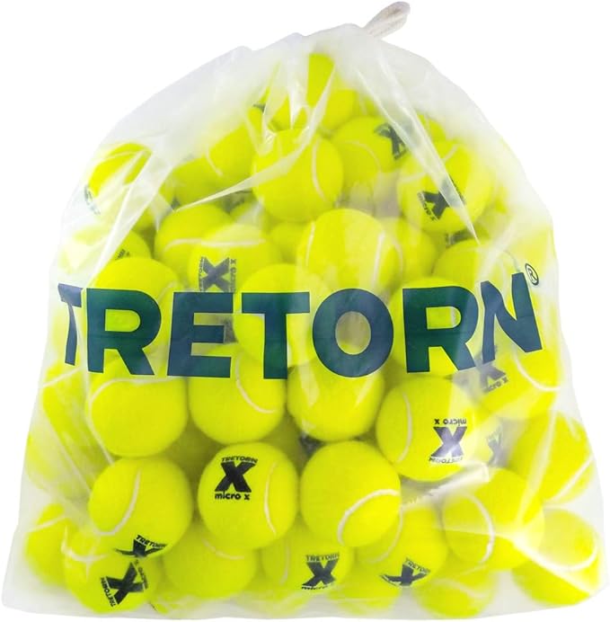 TRETORN Micro-X (Yellow) Pressureless Tennis Balls (Bag of 72 Balls)